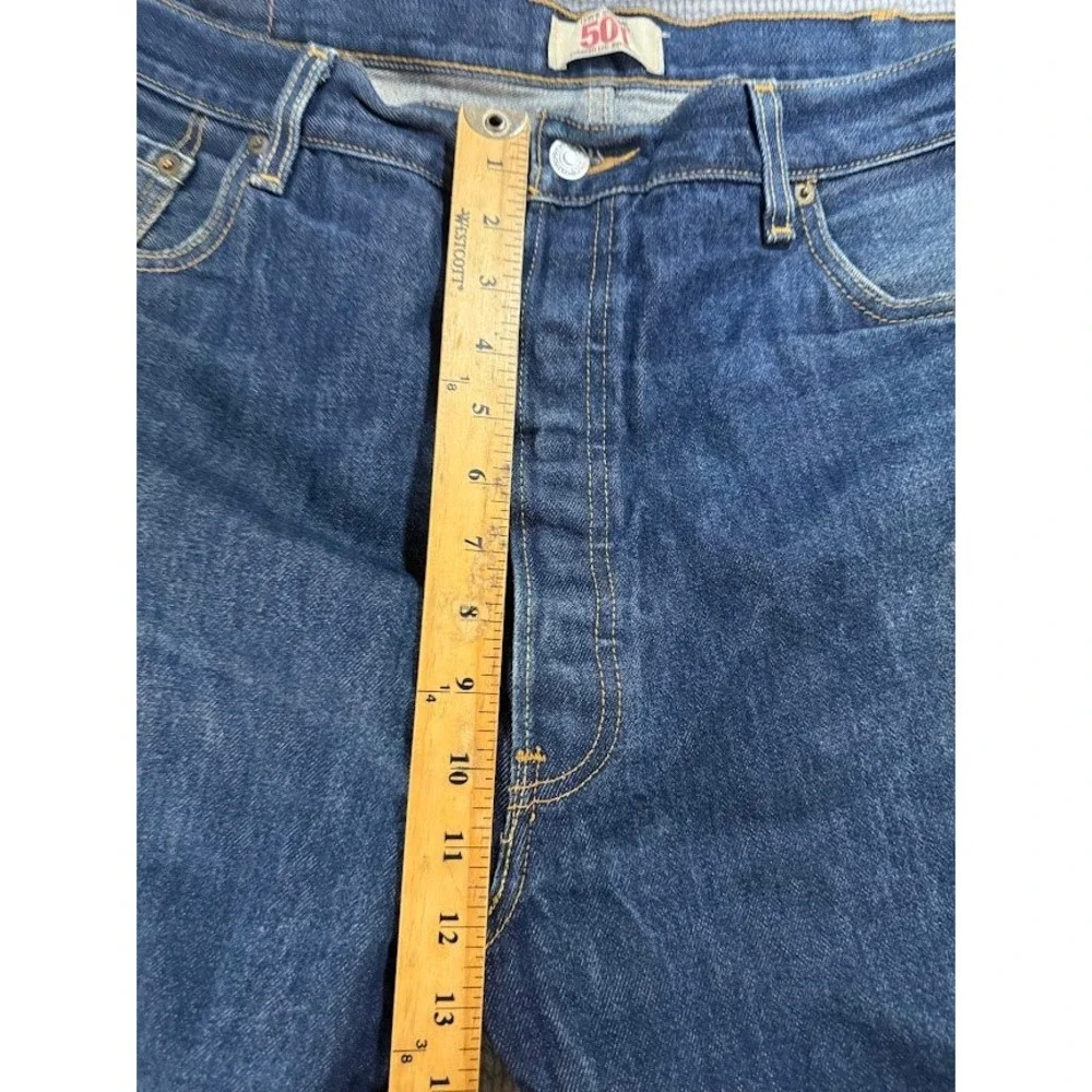 Levis‎ 501 Original Fit Jeans Mens 42x32 Medium Wash Blue Straight Leg Denim